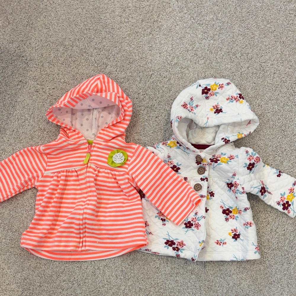 Baby Girl Hooded Jackets - 3 Months